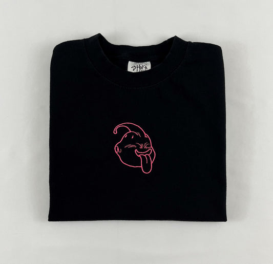 Pink Fighter Outline Oversized Tee