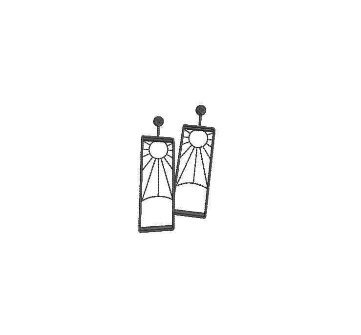 Hanafuda Earrings Outline Classic Tee